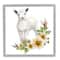 Stupell Industries Baby Lamb Autumn Daisy Florals Tree Leaf Foliage Framed Wall Art